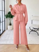 ⁦سيت نسائية من بلوزة مربوطة وبنطلون⁩ - الصورة ⁦30⁩