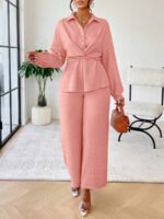 ⁦سيت نسائية من بلوزة مربوطة وبنطلون⁩ - الصورة ⁦32⁩