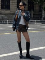⁦جاكيت نسائي  من الجينز الأزرق فاتح اللون⁩ - الصورة ⁦21⁩