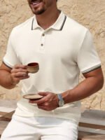 قميص رجالي بولو بأكمام قصيرة