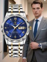 ⁦ساعة فضية للرجال كاجوال⁩ - الصورة ⁦10⁩