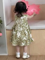 ⁦فستان للأطفال بدون أكمام منقوش⁩ - الصورة ⁦3⁩
