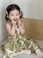 ⁦فستان للأطفال بدون أكمام منقوش⁩ - الصورة ⁦7⁩