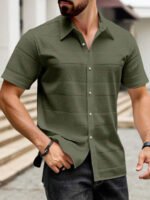⁦قميص للرجال كاجوال قصير الأكمام بأزرار⁩ - الصورة ⁦17⁩