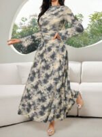 ⁦فستان ماكسي بطباعة مموجة⁩ - الصورة ⁦13⁩